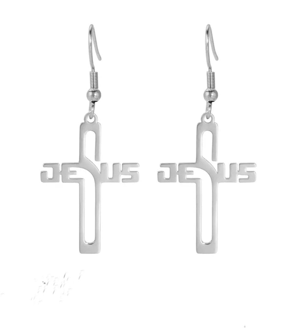 Jesus Cross Earrings