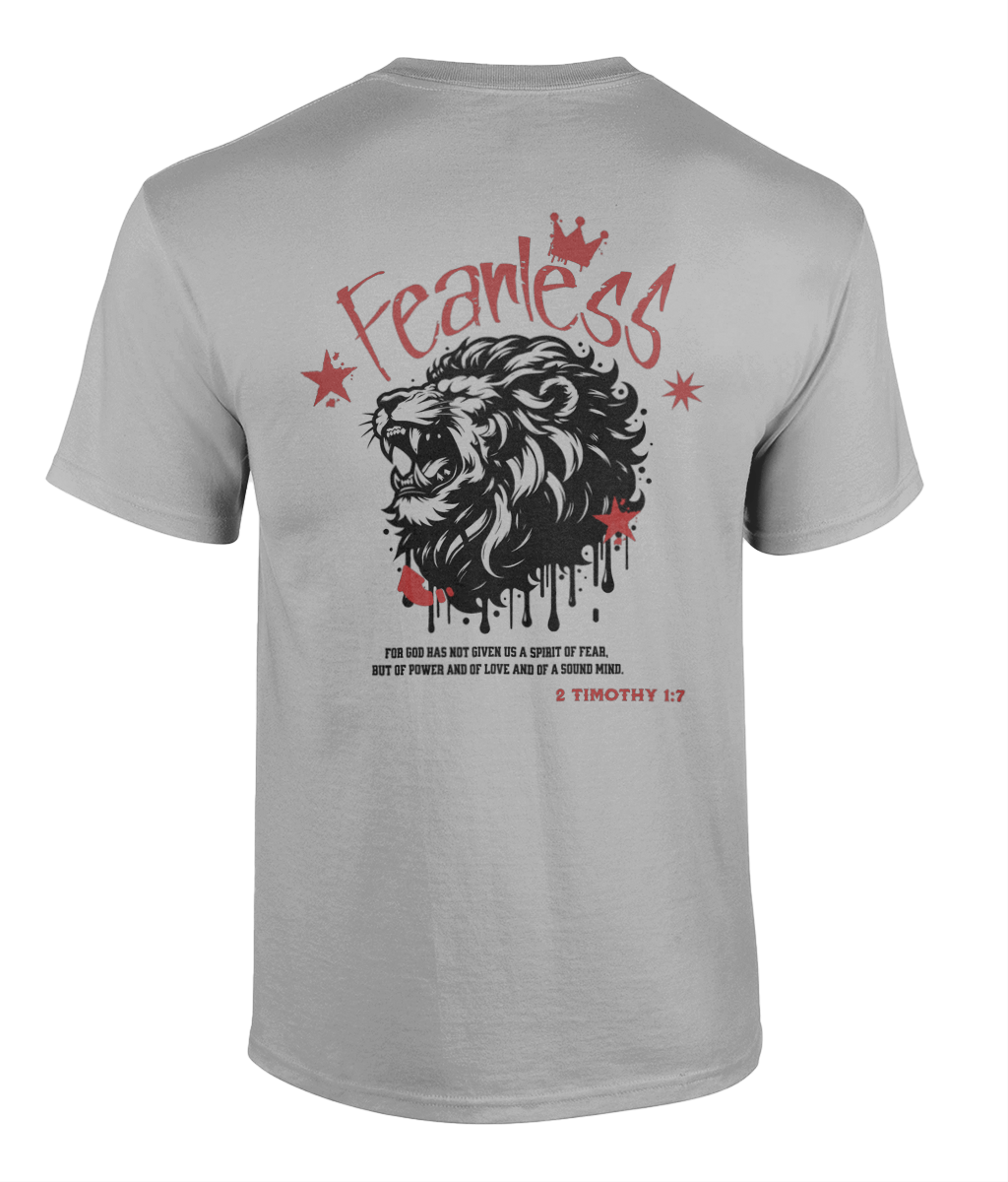 Fearless Graffiti Lion - 2 Tim 1:7 - Unisex Tee