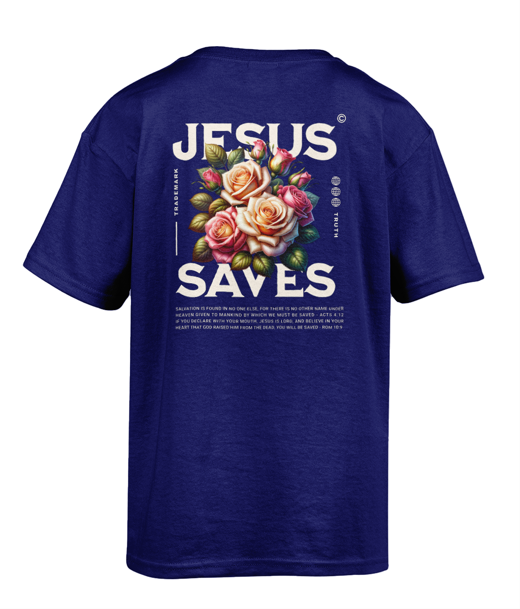 Jesus Saves - Acts 4:12 / Rom 10:9 - Unisex Tee