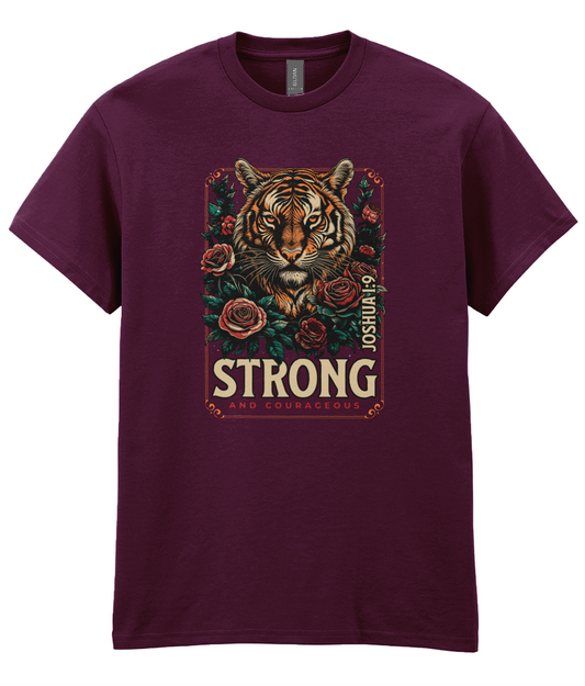 Strong and Courageous - Joshua 1:9 - Unisex Tee