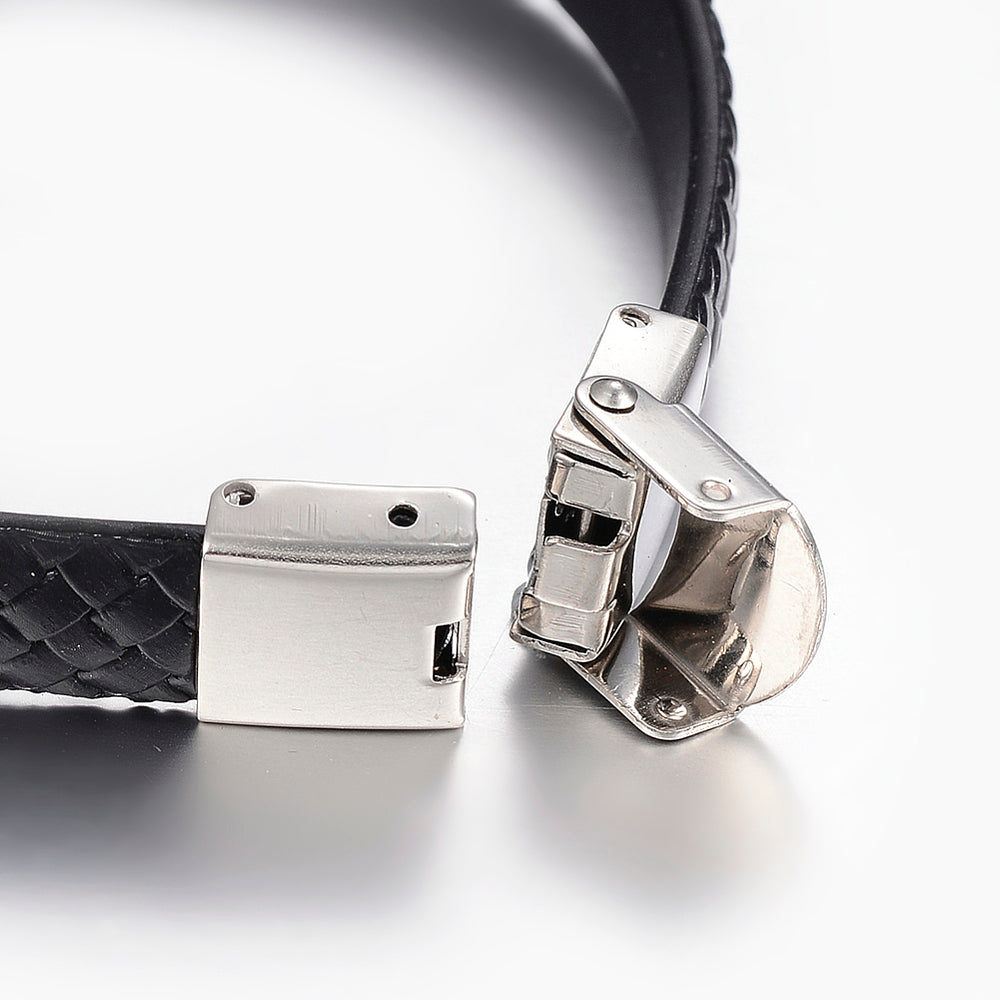 Men’s Stainless Steel Braid Effect Bracelet