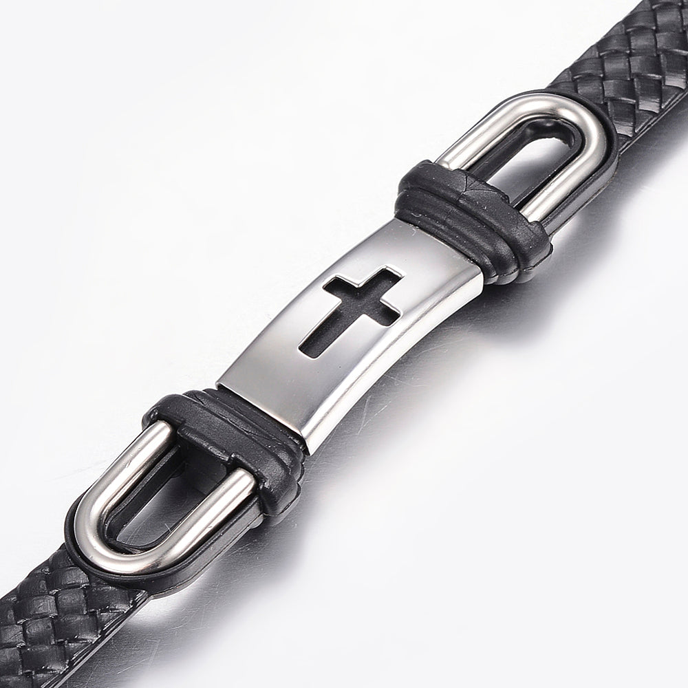 Men’s Stainless Steel Braid Effect Bracelet