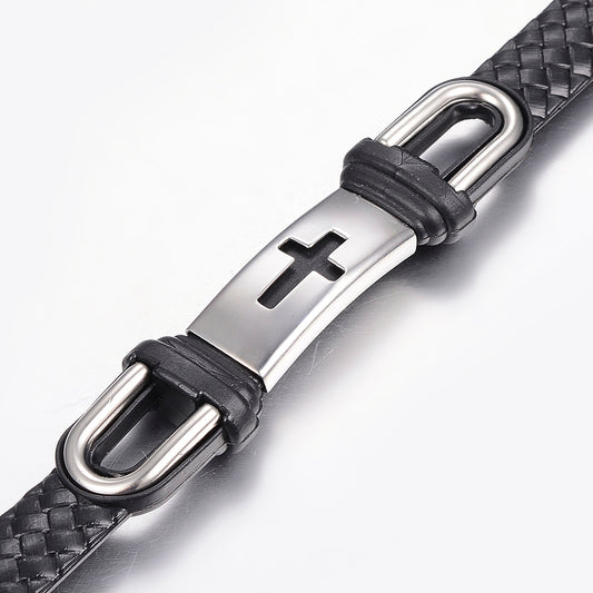 Men’s Stainless Steel Braid Effect Bracelet