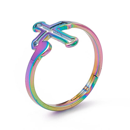 Rainbow Cross Ring