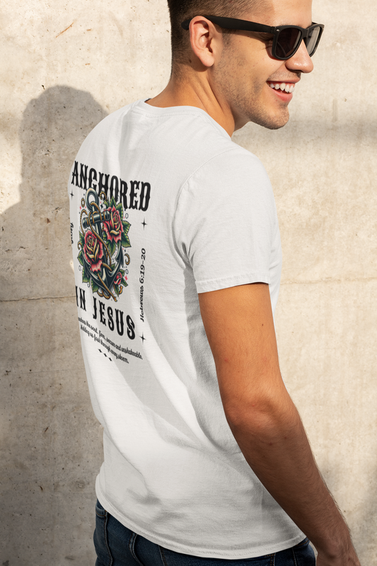 Anchored In Jesus - Hebrews 6: 19-20 - Unisex Tee
