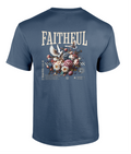 Faithful Christian t-shirt featuring a floral graphic design by RisenKing