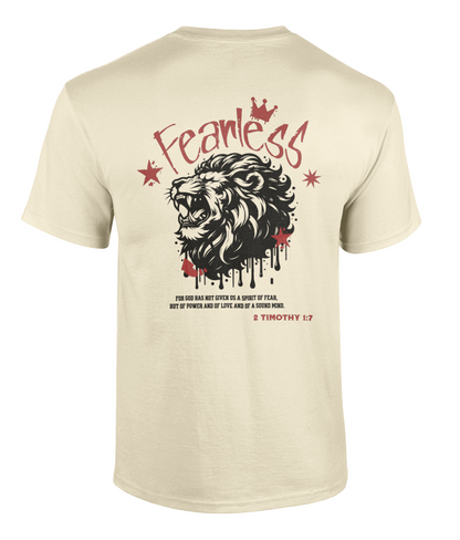 Fearless Graffiti Lion - 2 Tim 1:7 - Unisex Tee