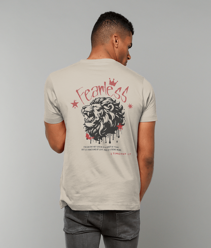 Fearless Graffiti Lion - 2 Tim 1:7 - Unisex Tee