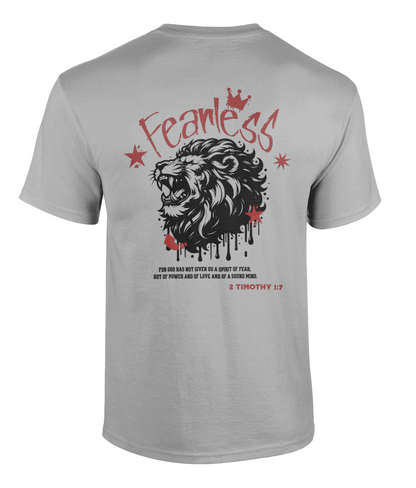 Fearless Graffiti Lion - 2 Tim 1:7 - Unisex Tee