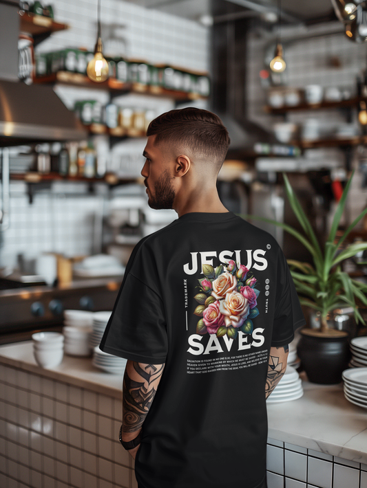 Jesus Saves - Acts 4:12 / Rom 10:9 - Unisex Tee