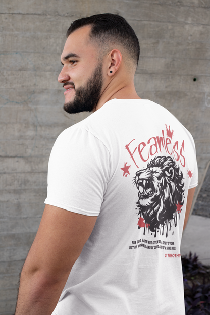 Fearless Graffiti Lion - 2 Tim 1:7 - Unisex Tee