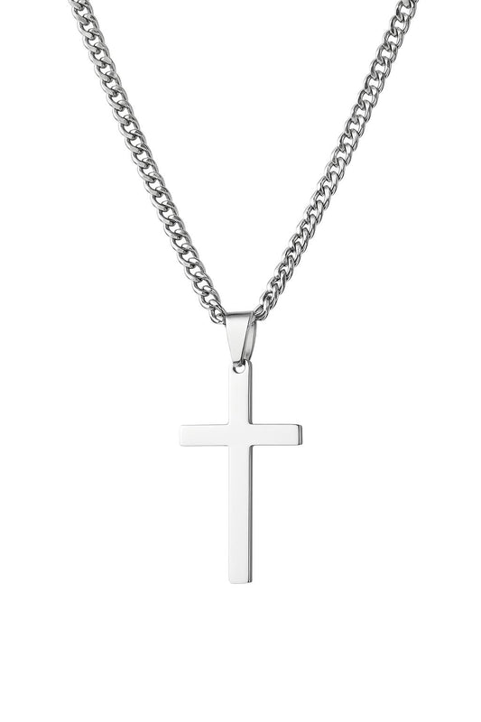 Simple Stainless Steel Cross Necklace
